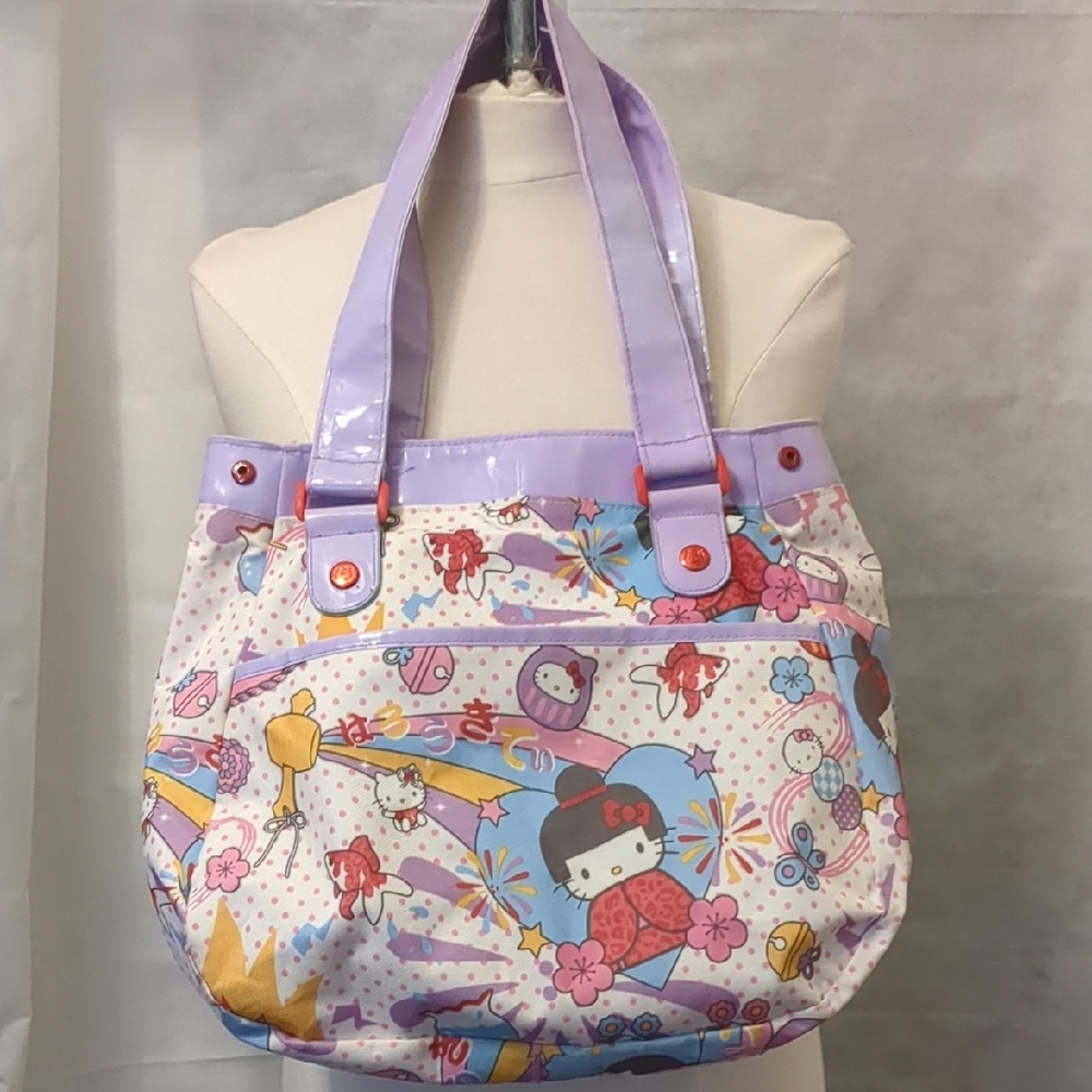 Hello Kitty Colorful Japanese Themed Y2K Book Bag